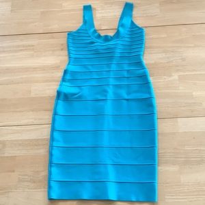 VINTAGE Herve’ Leger Bandage BODYCON M Turquoise